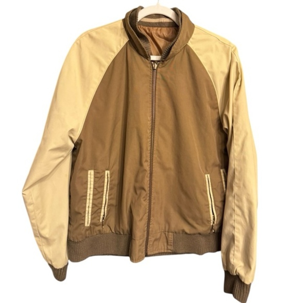 Vintage 1980s Reversible Jacket Men’s Large Cream Brown